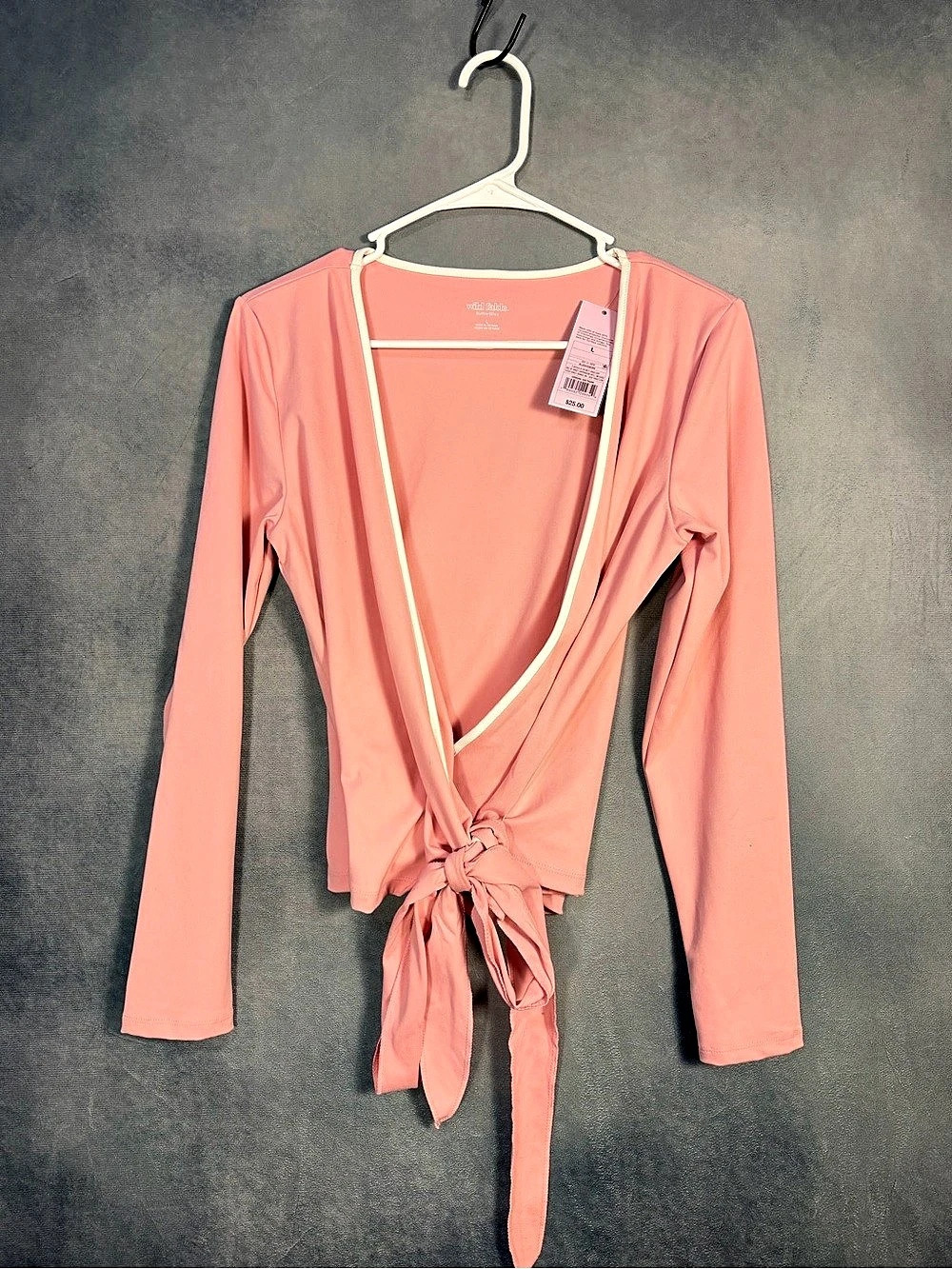 Wild fable Wrap Front Top in Pink Size Large NWT